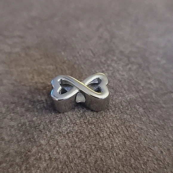 Jcm Stainless Steel Eternity Heart Valentine's Slider Charm - Picture 2 of 3